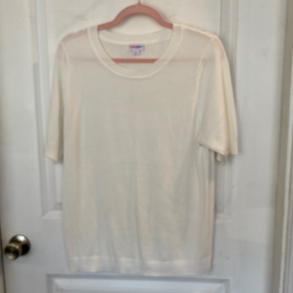 LuLaRoe Cream Knit Sweater